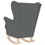 vidaXL Chaise à bascule gris foncé 74x90x102 cm tissu
