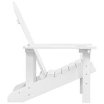 vidaXL Chaise Adirondack de jardin PEHD Blanc