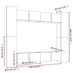 vidaXL Ensemble de meubles TV 8 Pièces Chêne sonoma Bois d'ingénierie