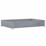 vidaXL Jardinière gris 120x80 cm bois massif de pin