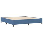 vidaXL Cadre de lit Bleu 200 x 200 cm Tissu en velours côtelé