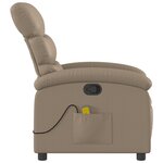 vidaXL Fauteuil de massage inclinable Cappuccino Similicuir