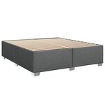 vidaXL Cadre de lit sans matelas gris foncé 200x200 cm tissu