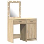 vidaXL Table de Toilette avec tiroir 2 Pièces Marron 50 x 41 x 135 cm