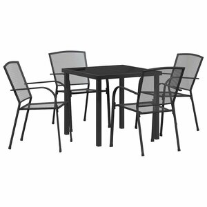 vidaXL Ensemble de salle à manger pour jardin 5 Pièces Anthracite