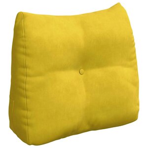vidaXL Coussin de Dos Jaune 60 x 24 x 50 cm Velours