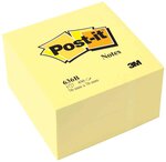 Bloc notes cube jaune 76 x 76 mm 450 feuilles POST-IT
