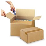 Caisse carton à hauteur variable et montage instantané double cannelure raja 32 5x24x21/28 cm (lot de 10)