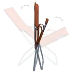 vidaXL Chaises pliables de plage lot de 2 Tissu Marron