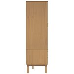 vidaXL Garde-robe OLDEN blanc et marron 76 5x53x172 cm bois massif pin