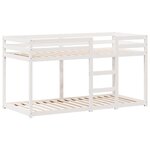 vidaXL Lit superposé avec toit blanc 90x200 cm bois de pin massif