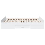 vidaXL Cadre de lit avec tiroirs sans matelas blanc 150x200 cm