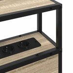 vidaXL Tête de lit de rangement Chêne sonoma 135 cm Bois d'ingénierie