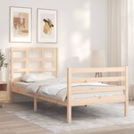 vidaXL Cadre de lit sans matelas 90x200 cm bois massif