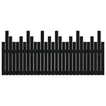 vidaXL Tête de lit murale Noir 185x3x80 cm Bois massif de pin