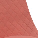 vidaXL Chaises à manger pivotantes lot de 4 Rose Velours