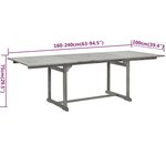 vidaXL Ensemble à manger de jardin 9 Pièces bois d'acacia solide