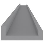 vidaXL Étagères murales 2 Pièces Gris 115x9x3 cm