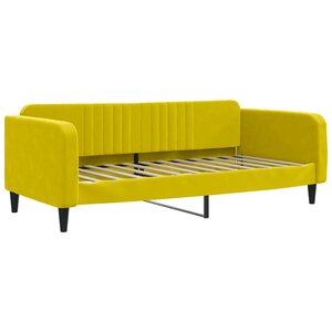 vidaXL Lit de repos sans matelas jaune 90x200 cm velours
