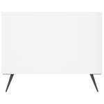 vidaXL Table basse Blanc brillant 102x50x40 cm Bois d'ingénierie
