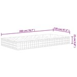 vidaXL Matelas à ressorts ensachés dureté moyenne 120x200 cm