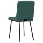 vidaXL Chaises à manger lot de 6 vert foncé velours