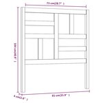 vidaXL Tête de lit Marron miel 81x4x104 cm Bois massif de pin