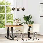 vidaXL Chaises à manger lot de 4 crème similicuir