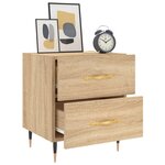 vidaXL Tables de chevet 2 Pièces chêne sonoma 40x35x47 5 cm
