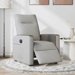 vidaXL Fauteuil inclinable électrique gris nuage tissu