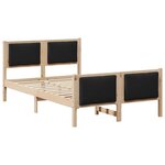 vidaXL Cadre de lit avec tête de lit Noir 120 x 200 cm tissu
