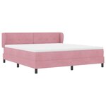 vidaXL Lit à ressorts avec matelas Rose 180 x 200 cm Velours
