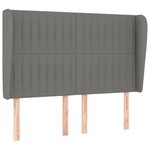 vidaXL Sommier à lattes de lit avec matelas Gris foncé 140x200cm Tissu