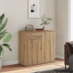 vidaXL Buffet chêne artisanal 80x36x75 cm bois d'ingénierie