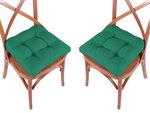 2 galettes de chaise 40 x 40 x 5 cm - Vert