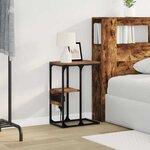 vidaXL Cabinet de chevet avec tiroir Chêne fumé 41.5 x 26 x 60.5 cm