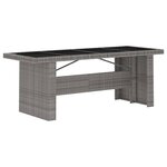 vidaXL Salon de jardin 7 Pièces avec coussins Résine tressée Gris