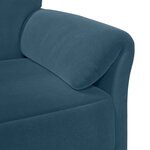 vidaXL Canapé 1 place Bleu 88 x 83 x 95 cm Velours