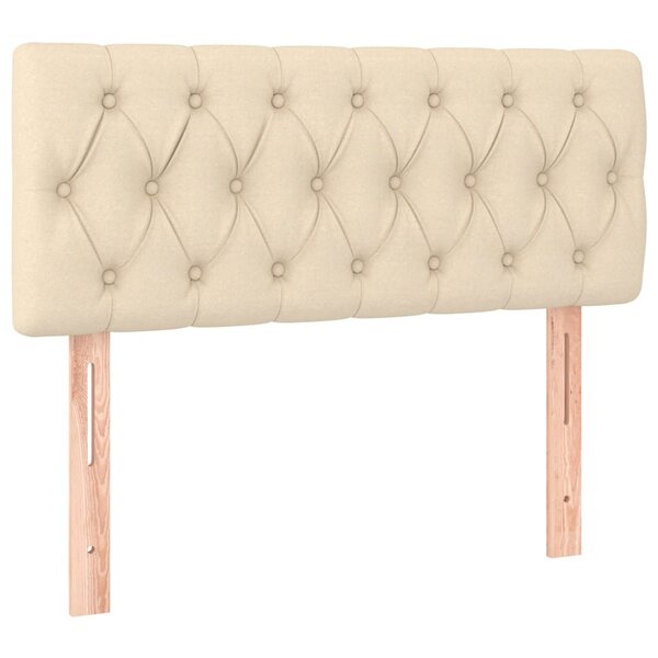 vidaXL Tête de lit Crème 100x7x78/88 cm Tissu