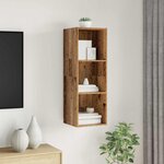 vidaXL Meuble TV mural Bois ancien 37 x 37 x 107 cm Bois d'ingénierie