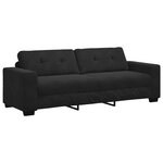 vidaXL Ensemble de Canapés 3 Pièces Noir 221 x 78 x 80 cm Velours
