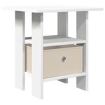 vidaXL Table de chevet Blanc 41 x 40 x 45 cm Bois d'ingénierie