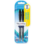 Paper mate flexgrip ultra - 2 stylos bille rétractables - noir - pointe 1.0mm - sous blister