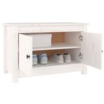 vidaXL Armoire à chaussures Blanc 70x38x45 5 cm Bois de pin massif
