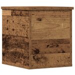 Coffre de rangement vidaXL avec couvercle en bois ancien 30x35x35 cm en bois reconstitué
