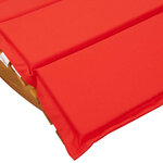 vidaXL Chaise longue à bascule avec coussin en bois massif d'acacia