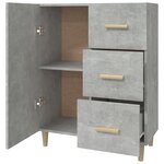 vidaXL Buffet gris béton 69 5x34x90 cm bois d'ingénierie