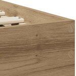 vidaXL Cadre de lit Chêne artisanal 90 x 190 cm Bois d'ingénierie