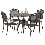 vidaXL Ensemble de salle à manger pour jardin 5 Pièces Bronze Aluminium