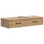 vidaXL Table d'appoint murale Chêne artisanal 87 5 x 34 5 x 17 cm